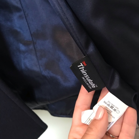 • SOLD • J. Crew Double Cloth Wool Coat - Navy, 8P - Picture 6 of 6